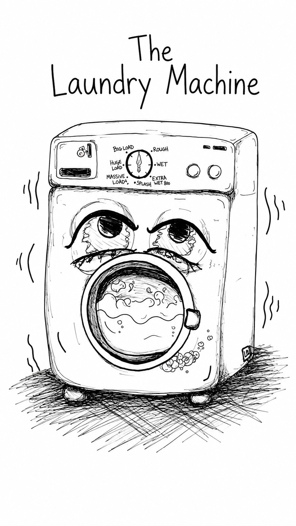 The Laundry Machine — original pen drawing