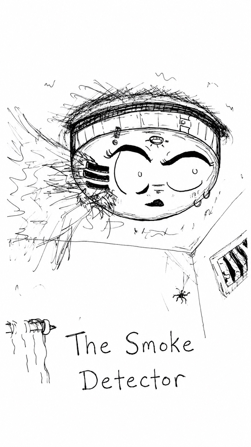 The Smoke Detector — original pen drawing
